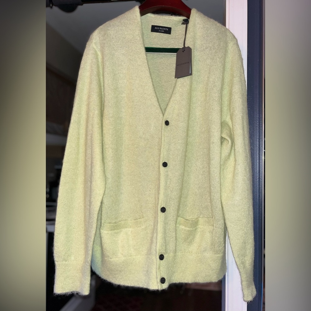 ALL SAINTS NWT XL Lightweight “Kennedy Cardigan” Sweater Versatile All Season!
